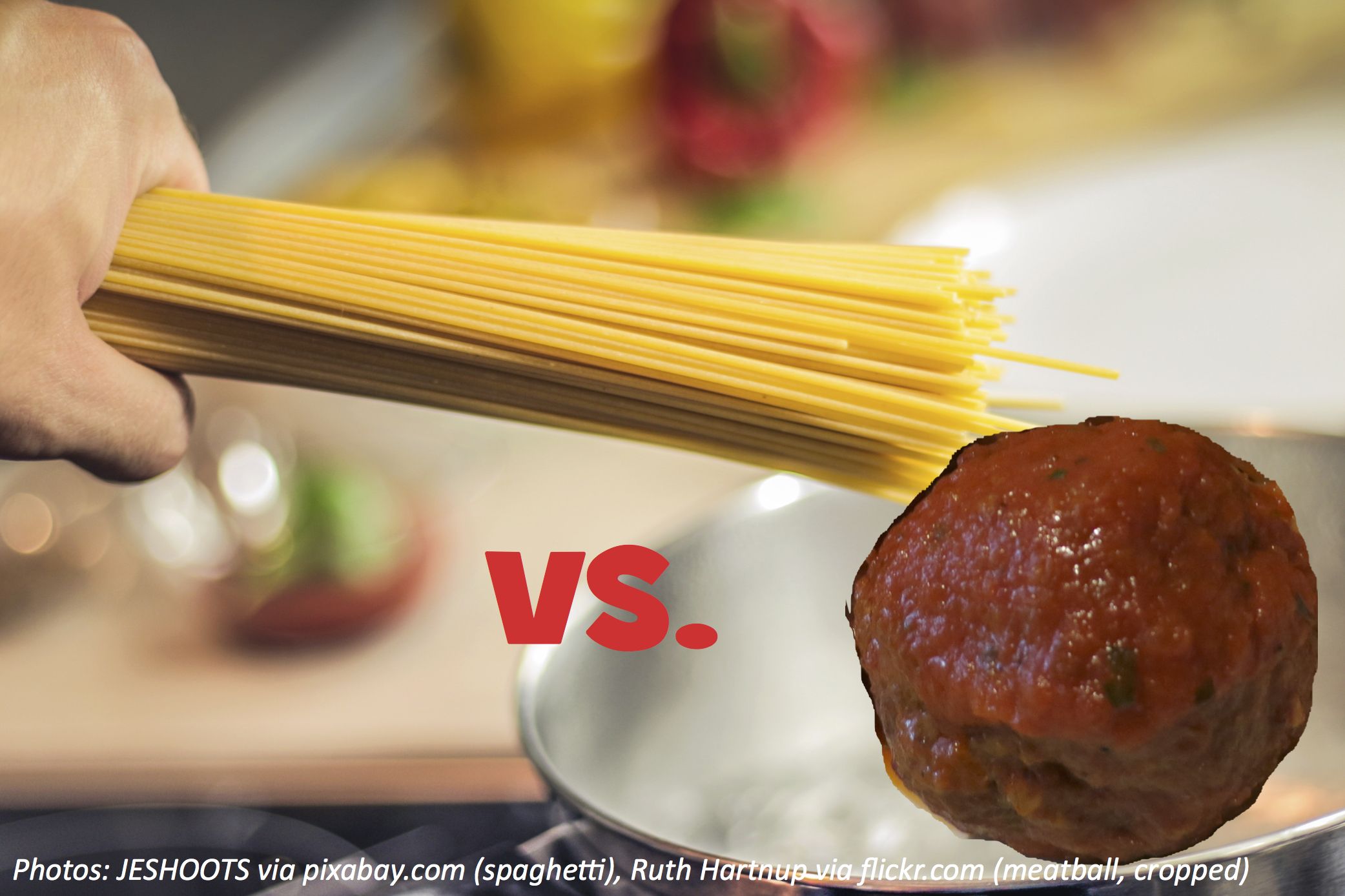 Which One Wins, the Spaghetti or the Meatball?