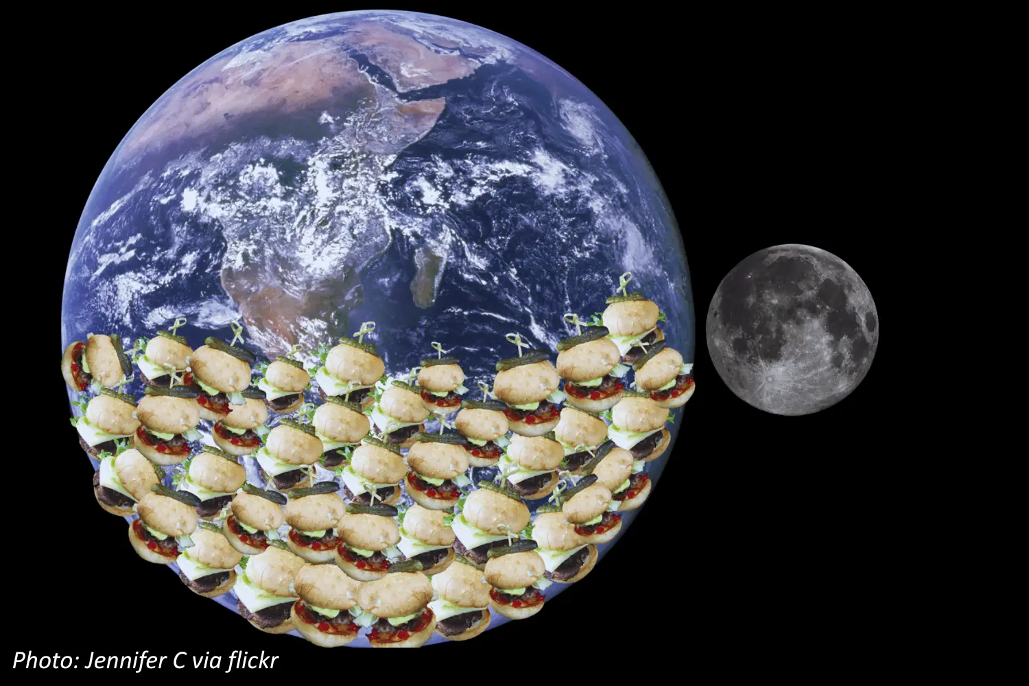 How Many Burgers Could Fit Inside Earth?